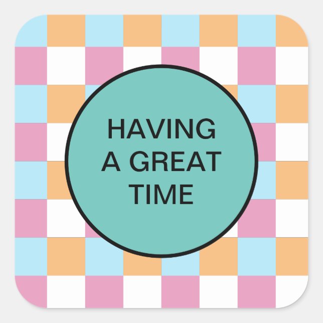 Lönsam anpassningsbar fyrkantigt klistermärke (Framsida)