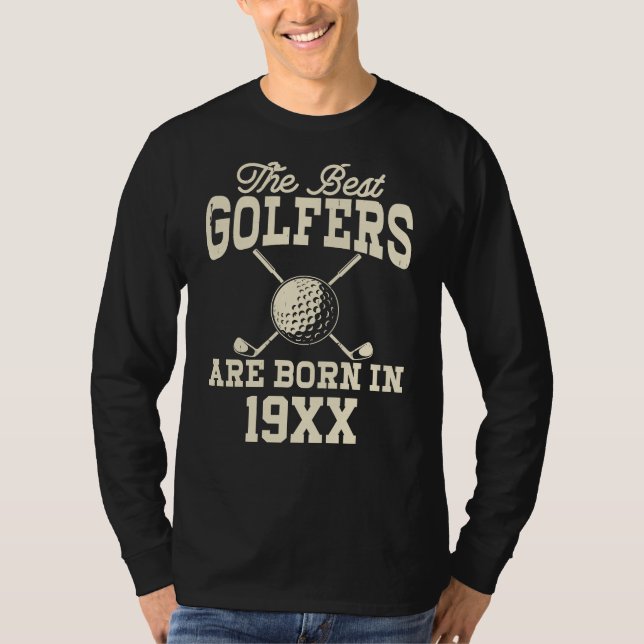 Lönsam Anpassningsbar Golf Year Born Namn T Shirt (Framsida)