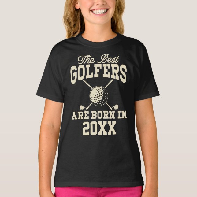 Lönsam Anpassningsbar Golf Year Born Namn T Shirt (Framsida)