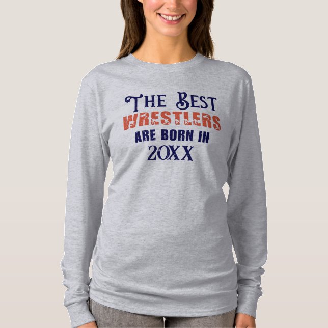 Lönsam Anpassningsbar Wrestler Birthday T Shirt (Framsida)
