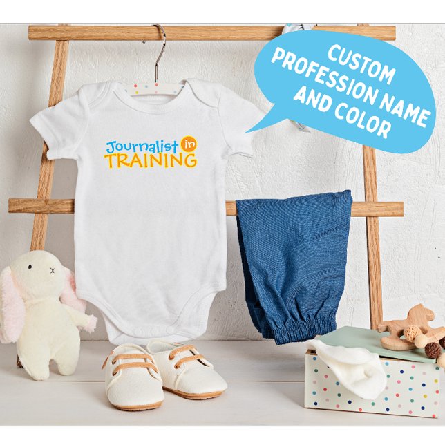 Lönsam Anpassningsbar Yrke Namn Blue Orange T Shirt (Custom funny profession name baby suit )