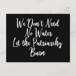 Lönsam antipatriarkisk feministisk kvinnocitat vykort