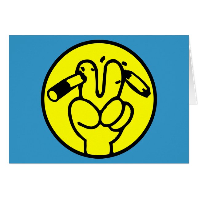 Lönsam antirökning ⚠ thai-tecken ⚠ hälsningskort (Framsidan Horizontal)