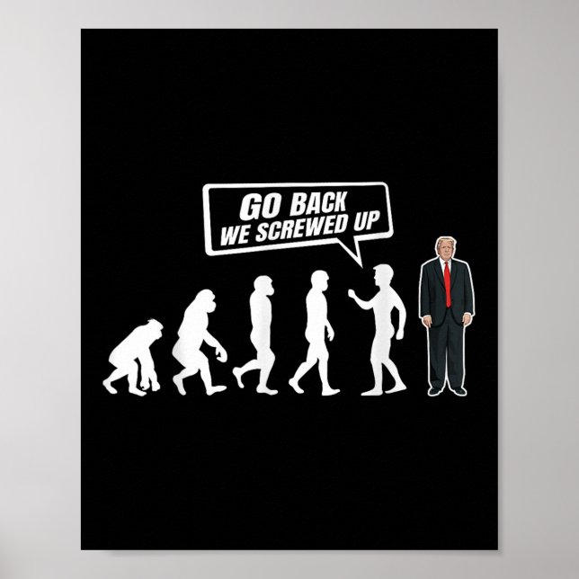 Lönsam antitrump Gå bakåt Vi skruvade upp trumpen Poster (Framsidan)