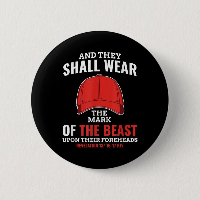 Lönsam antitrumpmarkering av Beasten Red Hat Knapp (Framsida)
