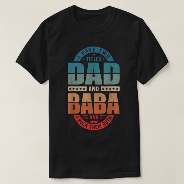 Lönsam arabisk Pappa Baba Arabisk Best Baba Aldria T Shirt (Design framsida)