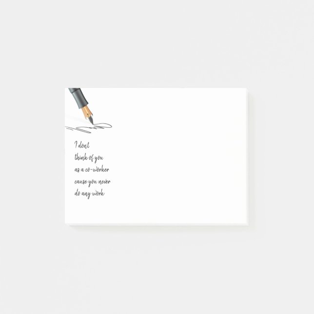 Lönsam arbetsoffertmedarbetare fungerar inte post-it block (Framsida)