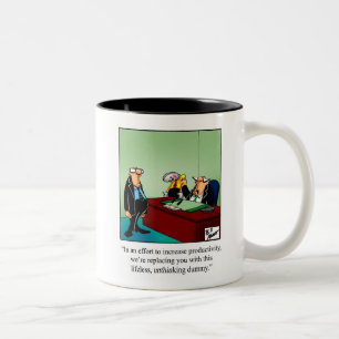Lönsam arbetsplats Chef Humor Mugg