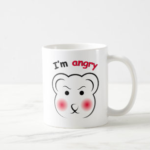 Lönsam Arg Bear Ansikte Mugg - Minimalistiskt kutd
