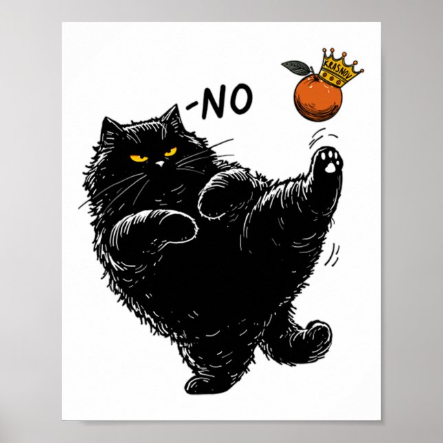 Lönsam Arg Black Cat som inte är Kung i Amerika K Poster (Framsidan)