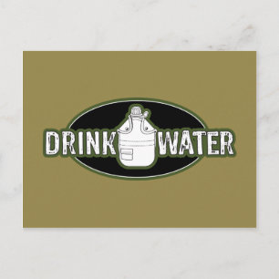 Lönsam armé "Drink Vatten" Vykort
