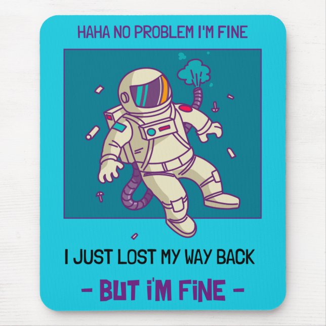 Lönsam Astronaut-Borttappad I rymden är jag Bra Musmatta (Framsidan)