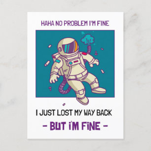 Lönsam Astronaut-Borttappad I rymden är jag Bra Vykort