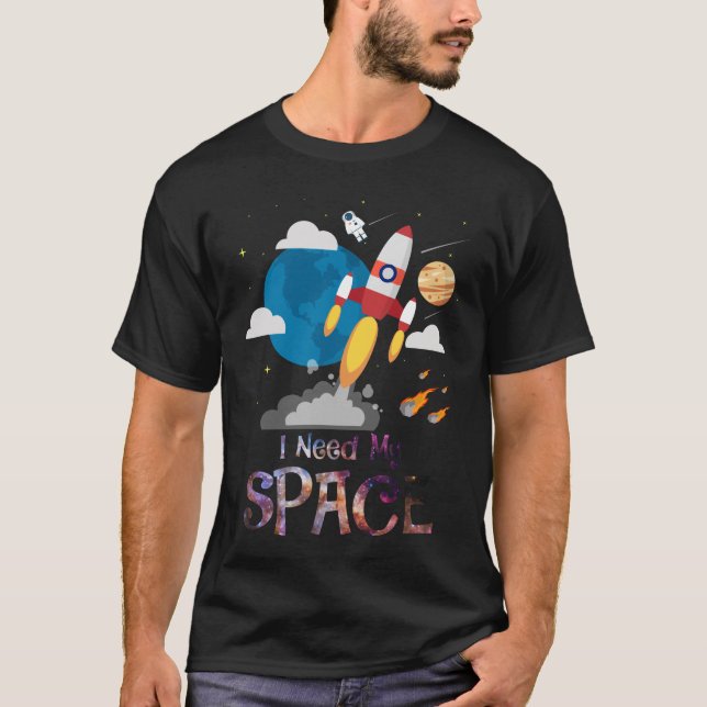 Lönsam astronomi Jag behöver min rymdteknologi Tel T Shirt (Framsida)