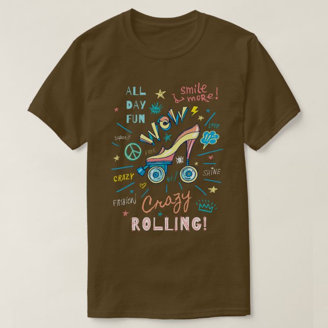 Lönsam återrullningsskal för flickor t shirt (Design framsida)