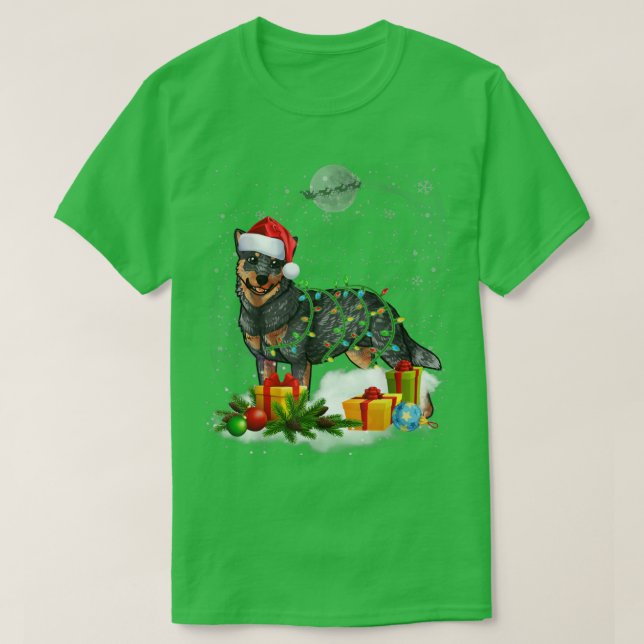 Lönsam australisk Hund Hund jul Ljus S T Shirt (Design framsida)