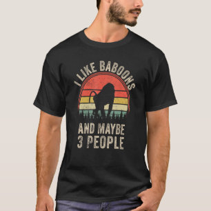 Lönsam Baboon Design Art Graphic Monkey Baboons Zo T Shirt
