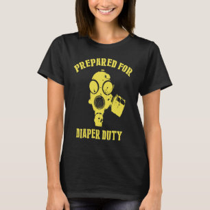 Lönsam babystötare Ny mamma Pappa Duty Gas Mask T Shirt