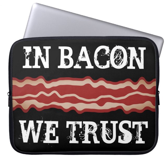 Lönsam bacon-citat laptop sleeve för gris älskare (Framsidan)