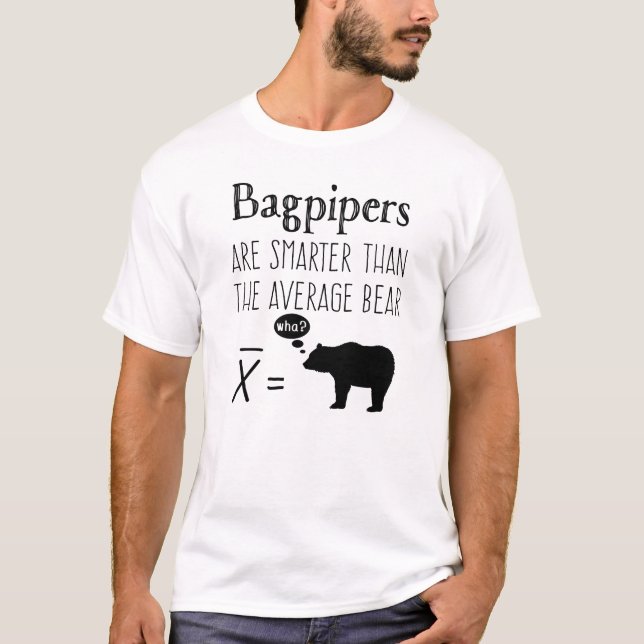 Lönsam Bagpipes T-shirt - Genomsnittligt björn (Framsida)
