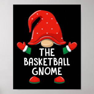 Lönsam Basketball Gnome-julmatchningsfamilj B Poster