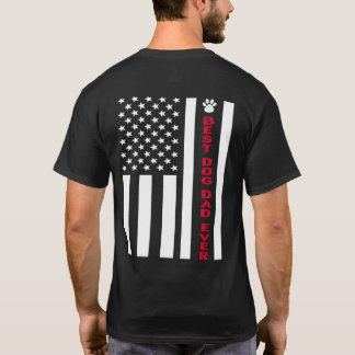 Lönsam bästa Hund Pappa någonsin Amerika Flagga T Shirt