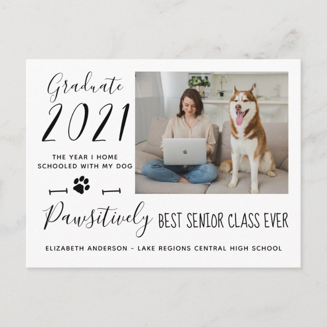 Lönsam bästa klass för 2021 Photo Studenten Inbjudan Vykort (Framsida)