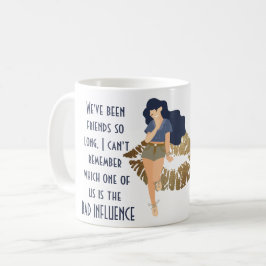 Lönsam bästa vän BAD INFLUENCE Caricature Gift Kaffemugg