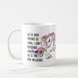 Lönsam bästa vän BAD INFLUENCE Unicorn Dancing Kaffemugg