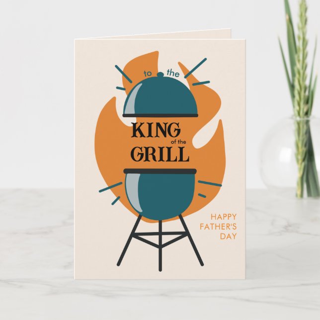Lönsam BBQ Kung i Grill Fars dag Kort (Framsida)