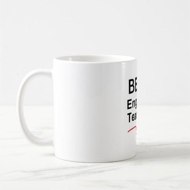 Lönsam Beast eller bästa engelsklärare Kaffemugg (Vänster)