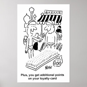 Lönsam Bed från Nagel indisk Bazaar Marketplace Poster