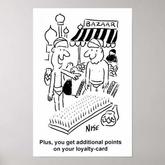 Lönsam Bed från Nagel indisk Bazaar Marketplace Poster (Framsidan)