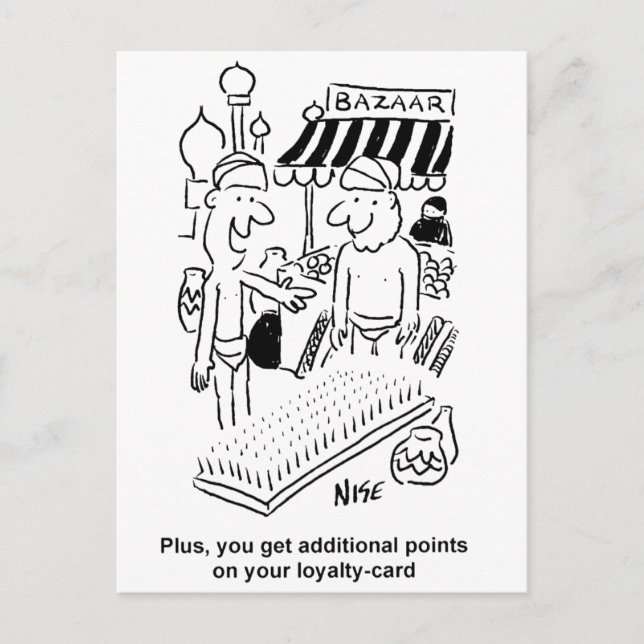 Lönsam Bed från Nagel indisk Bazaar Marketplace Vykort (Framsida)