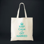 Lönsam Behålla Lugn bröllop tote bag for bridesmai Tygkasse<br><div class="desc">Cute Behålla Lugn bröllop till påsen för brud,  brud,  budens mamma,  blomflicka osv. Elegant Turquise blue KeepCalm till väskan | ANPASSADE Andra lustiga keepcalmandcarryon-exempel: Behålla lugn och kärlek mig. Behållans lugn och snappa. Behålla lugn och party på. Anpassa och göra din egen parodi. Konstruktion för Classy prinsessan krona.</div>