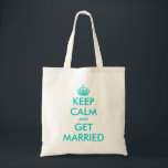 Lönsam Behålla Lugn bröllop tote bag for bridesmai Tygkasse<br><div class="desc">Cute Behålla Lugn bröllop till påsen för brud,  brud,  budens mamma,  blomflicka osv. Elegant Turquise blue KeepCalm till väskan | ANPASSADE Andra lustiga keepcalmandcarryon-exempel: Behålla lugn och kärlek mig. Behållans lugn och snappa. Behålla lugn och party på. Anpassa och göra din egen parodi. Konstruktion för Classy prinsessan krona.</div>