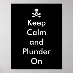 Lönsam Behålla Lugn och plommon på Pirat Flagga Poster