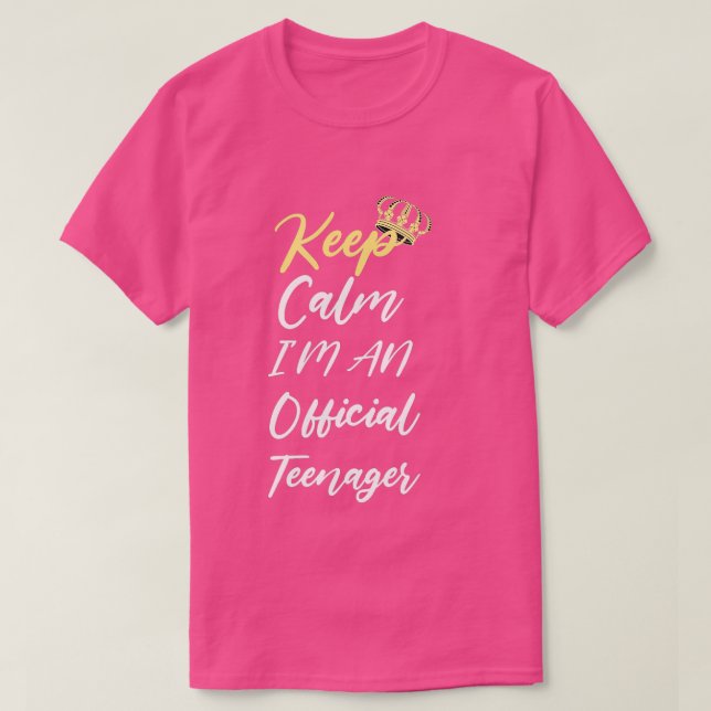 Lönsam Behålla Lugn Officiell födelsedag 13:e föde T Shirt (Design framsida)