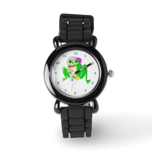 Lönsam bevakning med Lycklig Party Frog Armbandsur
