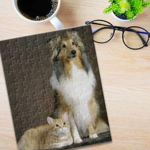 Lönsam BFF bästa vänner kattunge sheltie Pussel