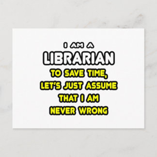 Lönsam bibliotekarie T-Shirts and Gifts Vykort