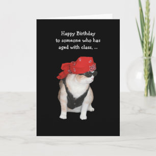 Lönsam Biker Cat Birthday Kort
