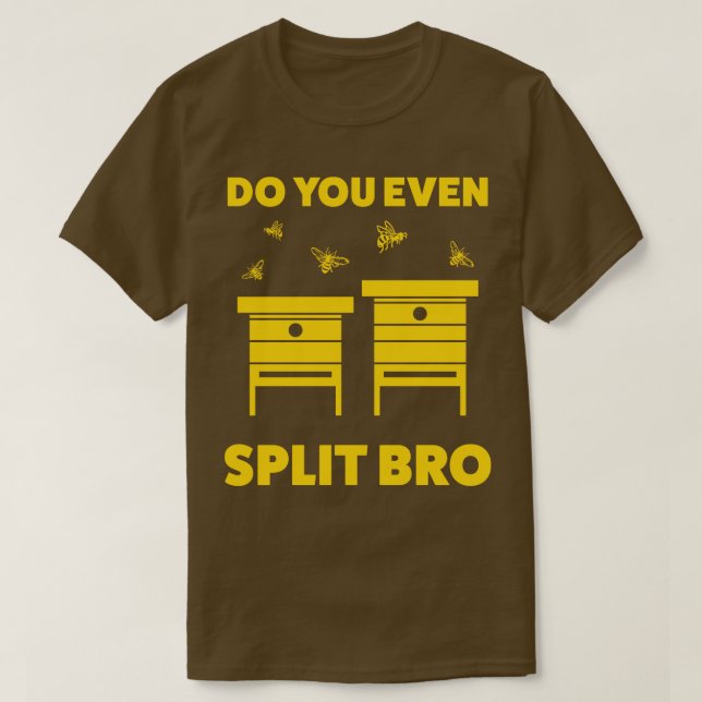 Lönsam biodlingsbin Hive Split T Shirt (Design framsida)