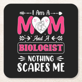 Lönsam biolog Mamma, biolog Mamma Funny Underlägg Papper Kvadrat