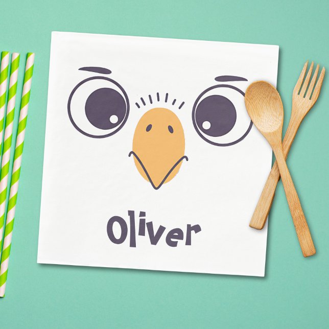 Lönsam Bird Ansikte med stort Ögon Pappersservett (Skapare uppladdad)