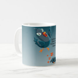 Lönsam blå Arg Bird Coffee Mugg