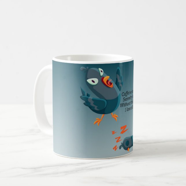 Lönsam blå Arg Bird Coffee Mugg (Framsida vänster)