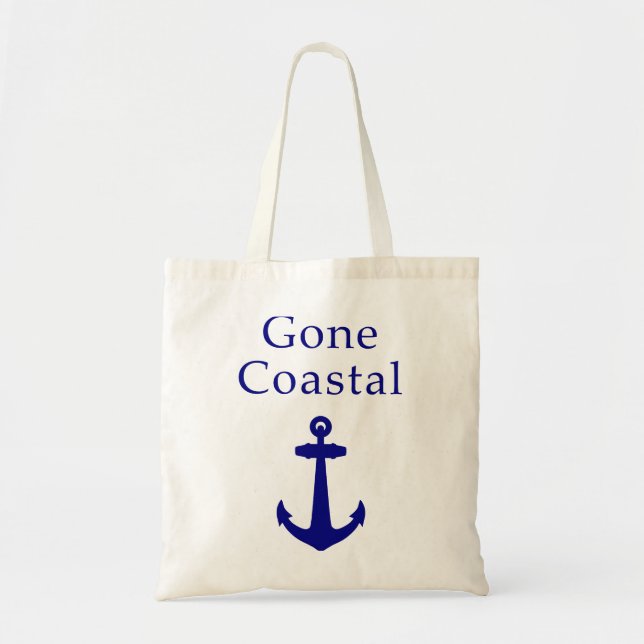 Lönsam Borta Nautical Blue Anchor Tygkasse (Framsidan)