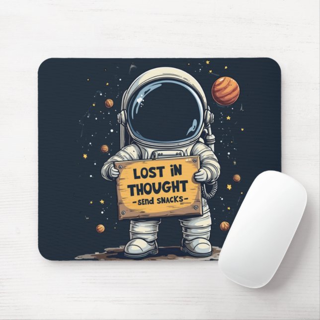 Lönsam Borttappad i tankaaaut Space Illustration Musmatta (Med mus)