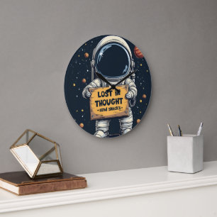 Lönsam Borttappad i tankaaaut Space Illustration Stor Klocka